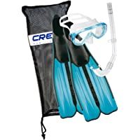 Cressi Adult Rondinella - Juego de aletas- gafas de buceo y snorkel